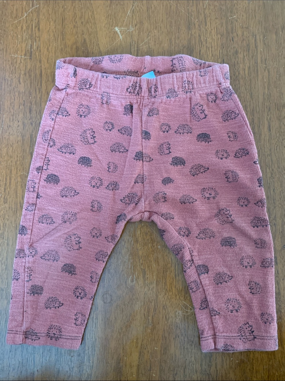 🍊5/$25 Zara Terracotta Hedgehog Print Knit Leggings size 6-9m